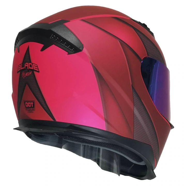 Casco Kov Novak Blade Metal Rosa - Imagen 3