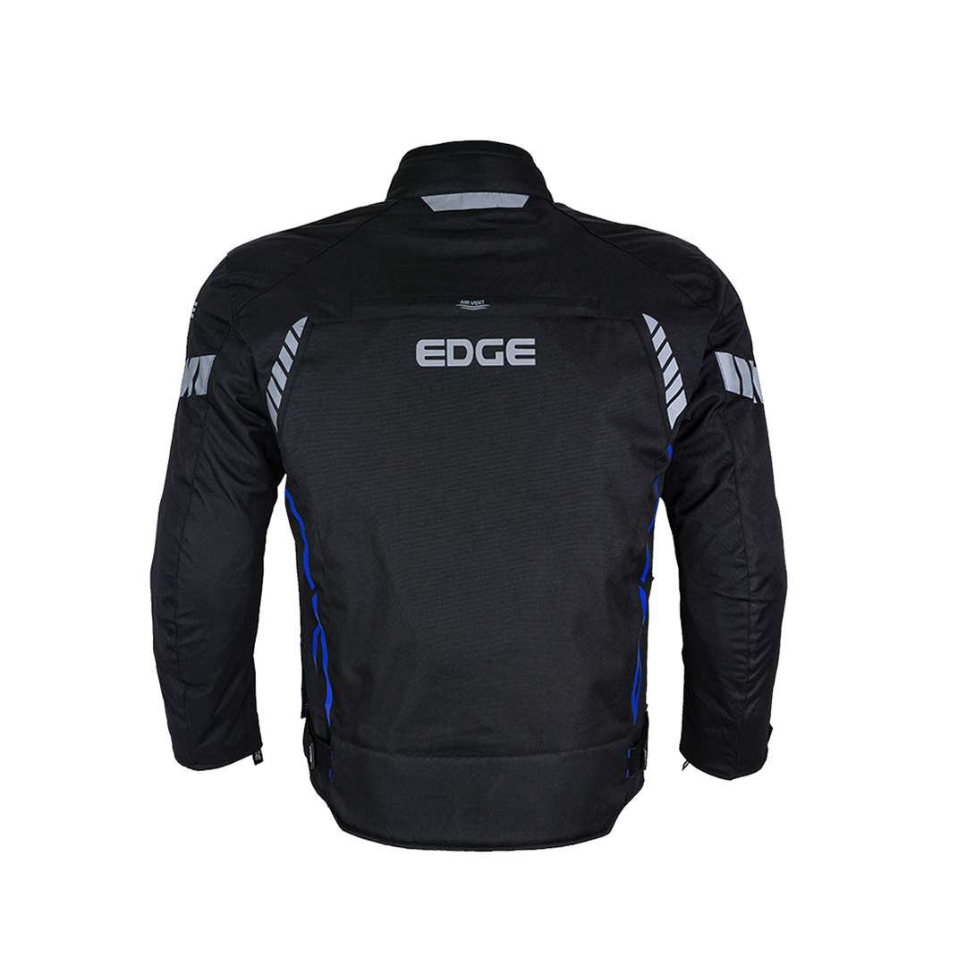 Chamarra Edge Negro Azul - Imagen 3