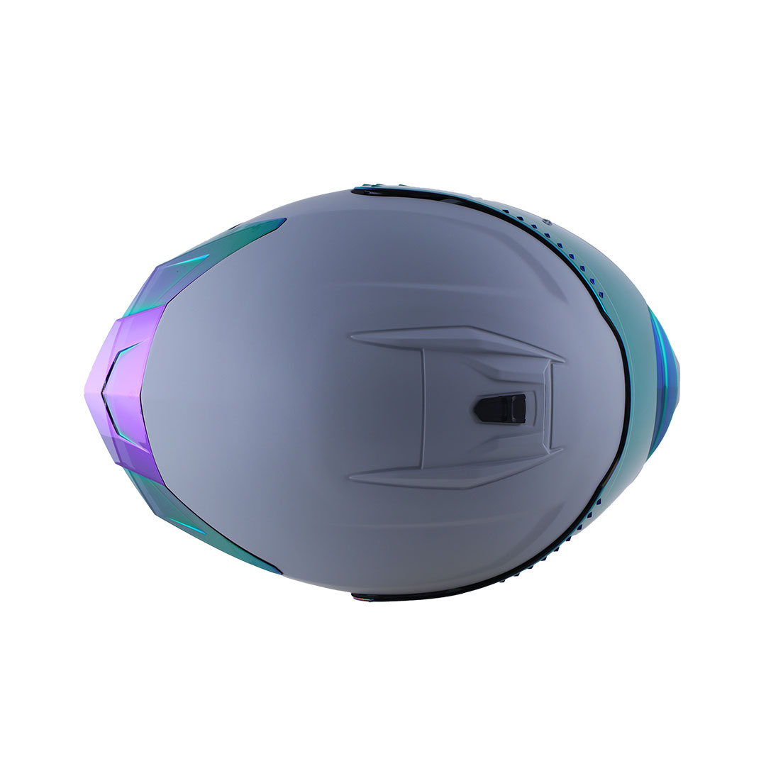 Casco Edge Extreme Gris Mica Iris Morado - Imagen 4