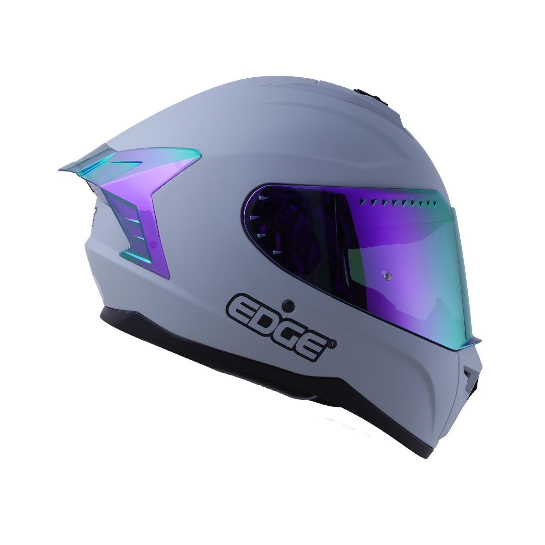 Casco Edge Extreme Gris Mica Iris Morado - Imagen 6