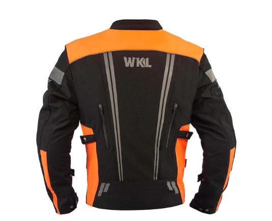 Chamarra de Protección para Motociclista de Hombre WorkLand Negro/Naranja - Imagen 2