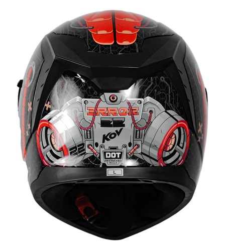 Casco Kov Sparta Error Rojo - Imagen 3